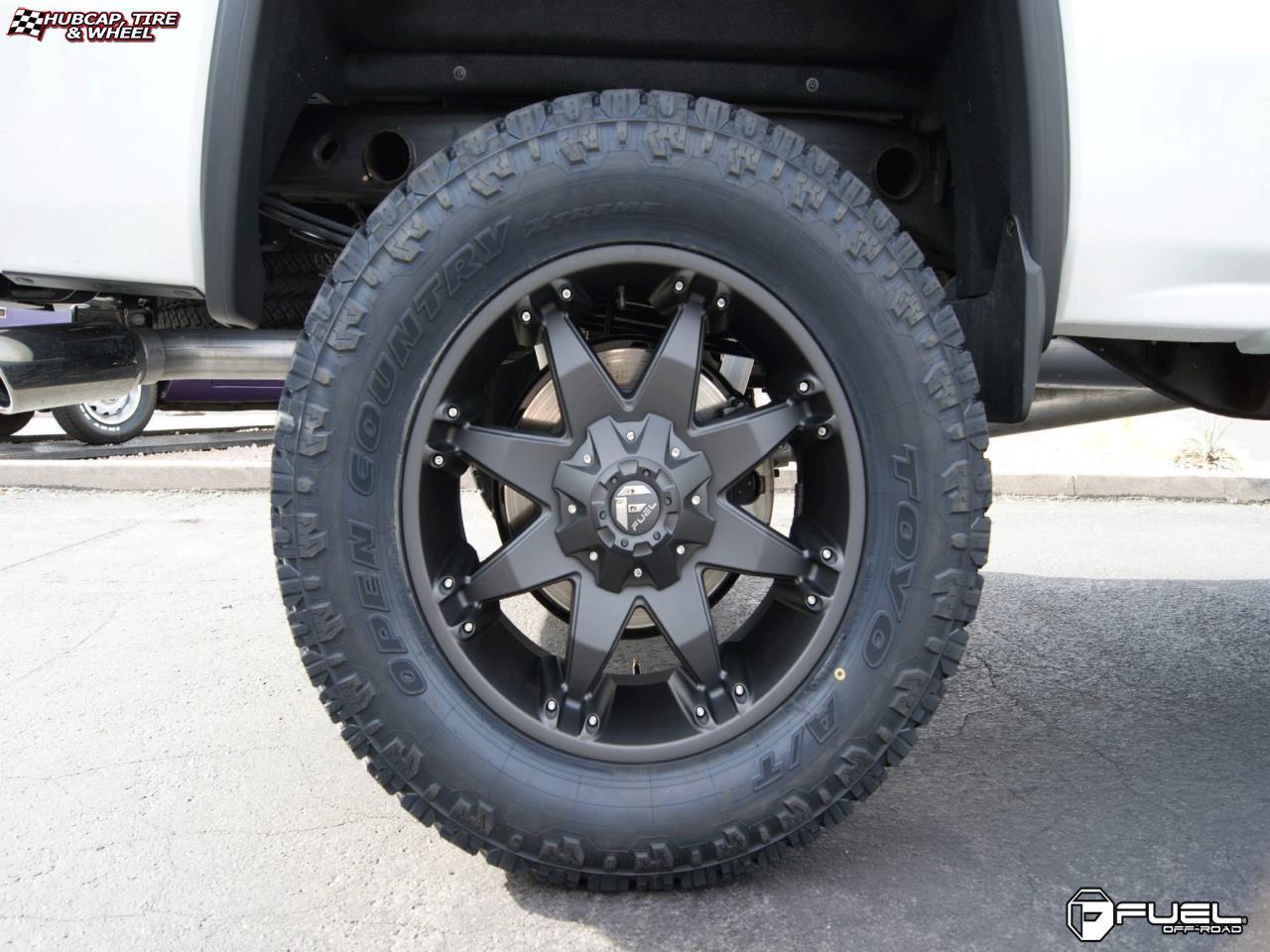 vehicle gallery/gmc sierra fuel octane d509 20X9  Matte Black wheels and rims