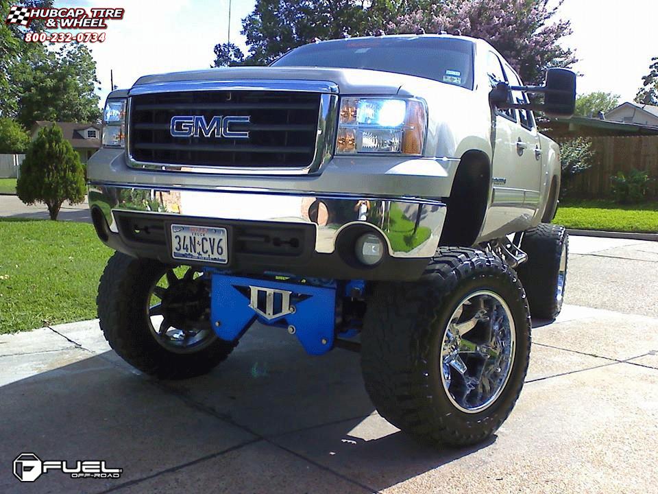 vehicle gallery/gmc sierra fuel octane d508 22X14  Chrome wheels and rims
