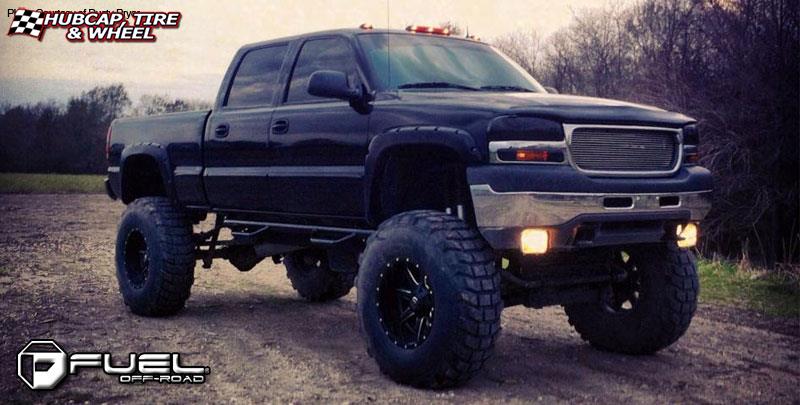 vehicle gallery/gmc sierra 2500hd fuel maverick d262 0X0  Black & Milled wheels and rims