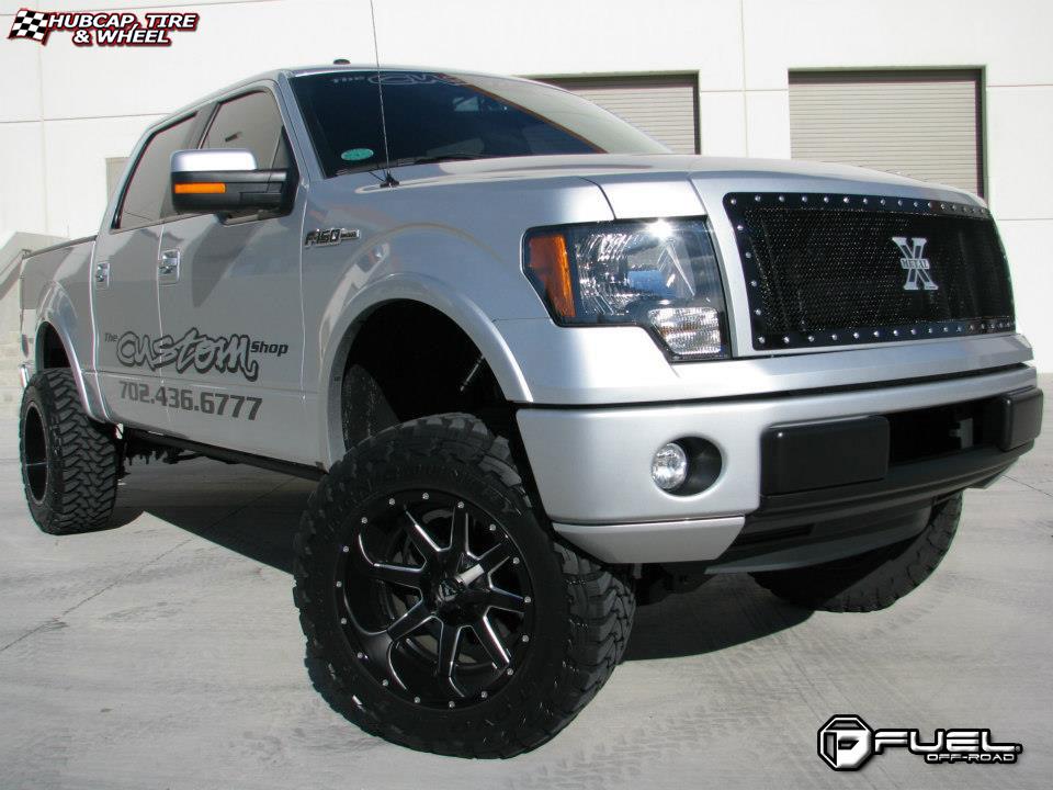 vehicle gallery/ford f 150 fuel maverick d538 0X0  Black & Milled wheels and rims