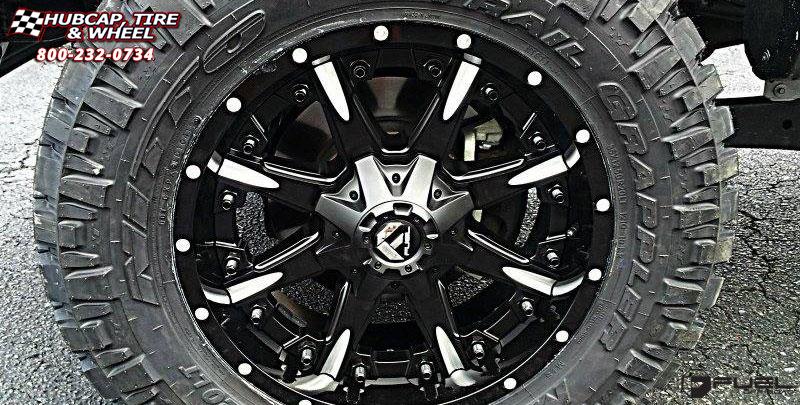 vehicle gallery/ford f 350 fuel nutz d251 20X9  Matte Black & Milled wheels and rims