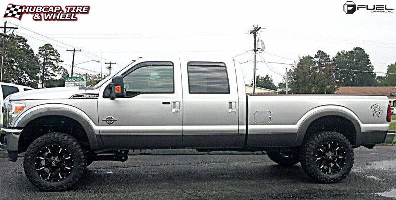 vehicle gallery/ford f 350 fuel nutz d251 20X9  Matte Black & Milled wheels and rims