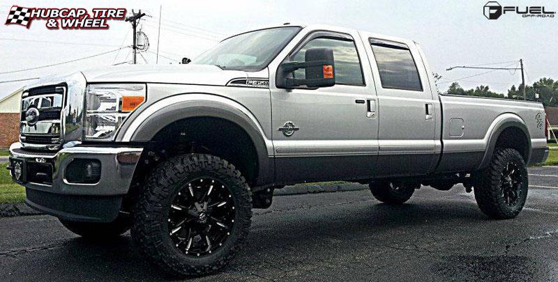 vehicle gallery/ford f 350 fuel nutz d251 20X9  Matte Black & Milled wheels and rims