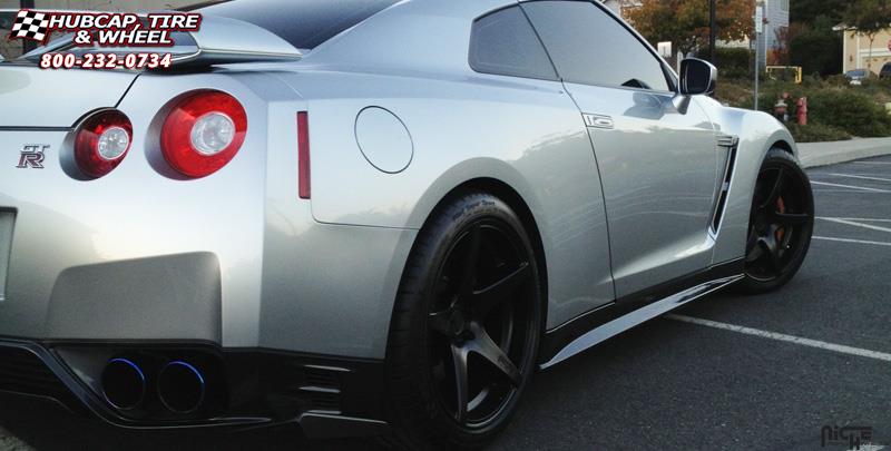 vehicle gallery/nissan gt r niche gt 5 m133 20x10  Satin Black wheels and rims