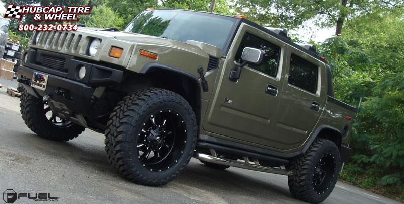 vehicle gallery/hummer h2 fuel krank d517 22X11  Matte Black & Milled wheels and rims