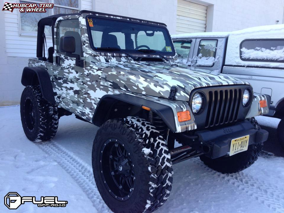 vehicle gallery/jeep wrangler fuel hostage d531 0X0 Matte Black wheels and rims