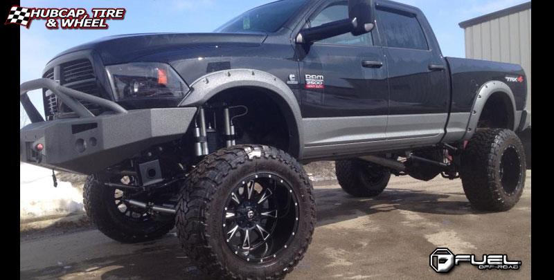 vehicle gallery/dodge ram 2500 fuel throttle d513 0X0  Matte Black & Milled wheels and rims