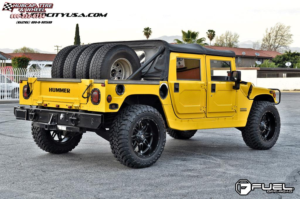 vehicle gallery/hummer h1 fuel hostage d531 22X11  Matte Black wheels and rims