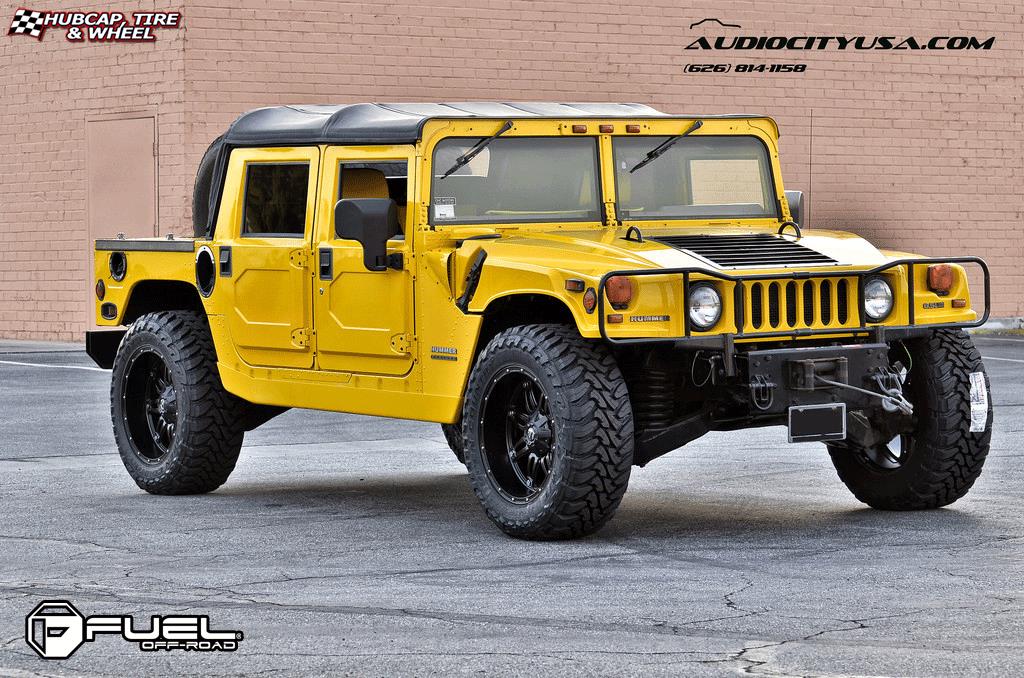 vehicle gallery/hummer h1 fuel hostage d531 22X11  Matte Black wheels and rims