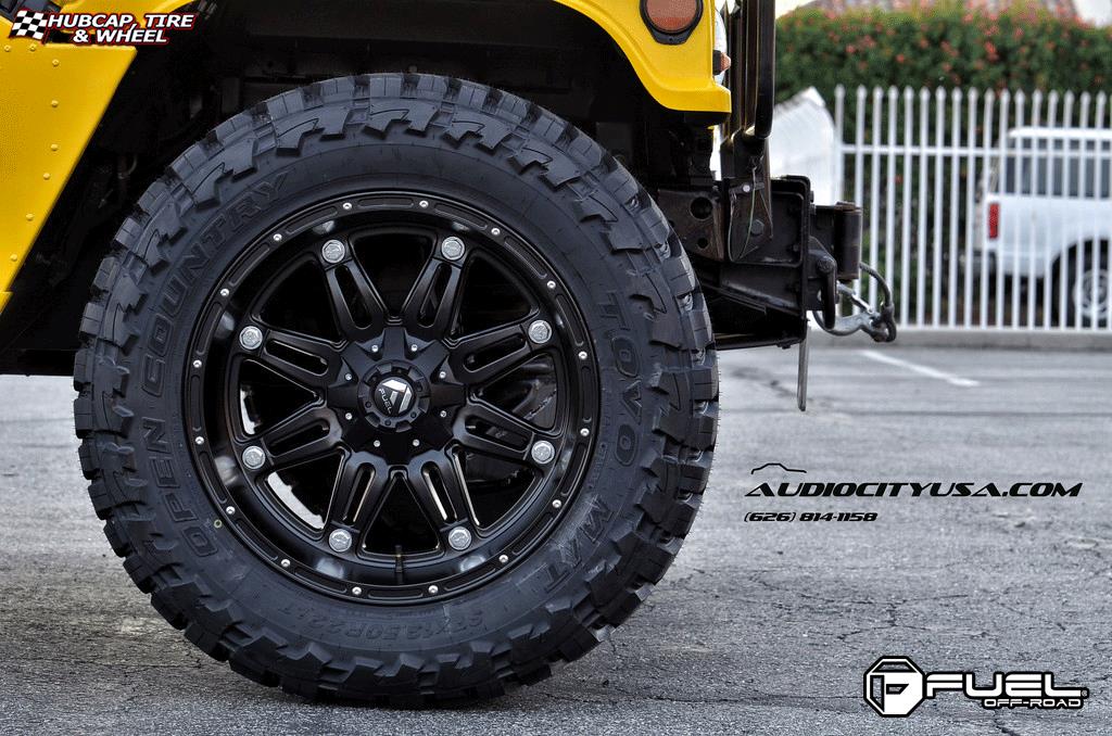 vehicle gallery/hummer h1 fuel hostage d531 22X11  Matte Black wheels and rims