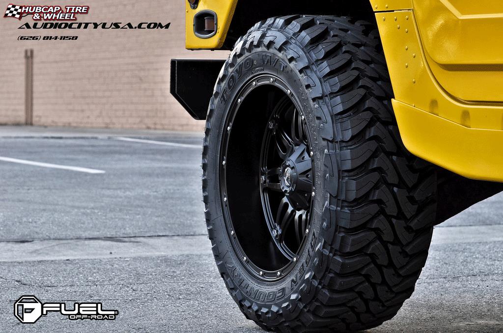 vehicle gallery/hummer h1 fuel hostage d531 22X11  Matte Black wheels and rims