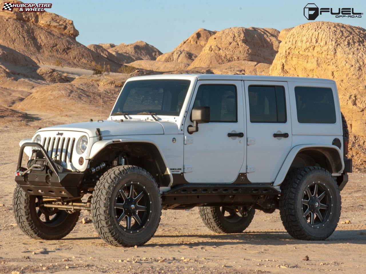 vehicle gallery/jeep wrangler fuel maverick d538 20X9  Black & Milled wheels and rims