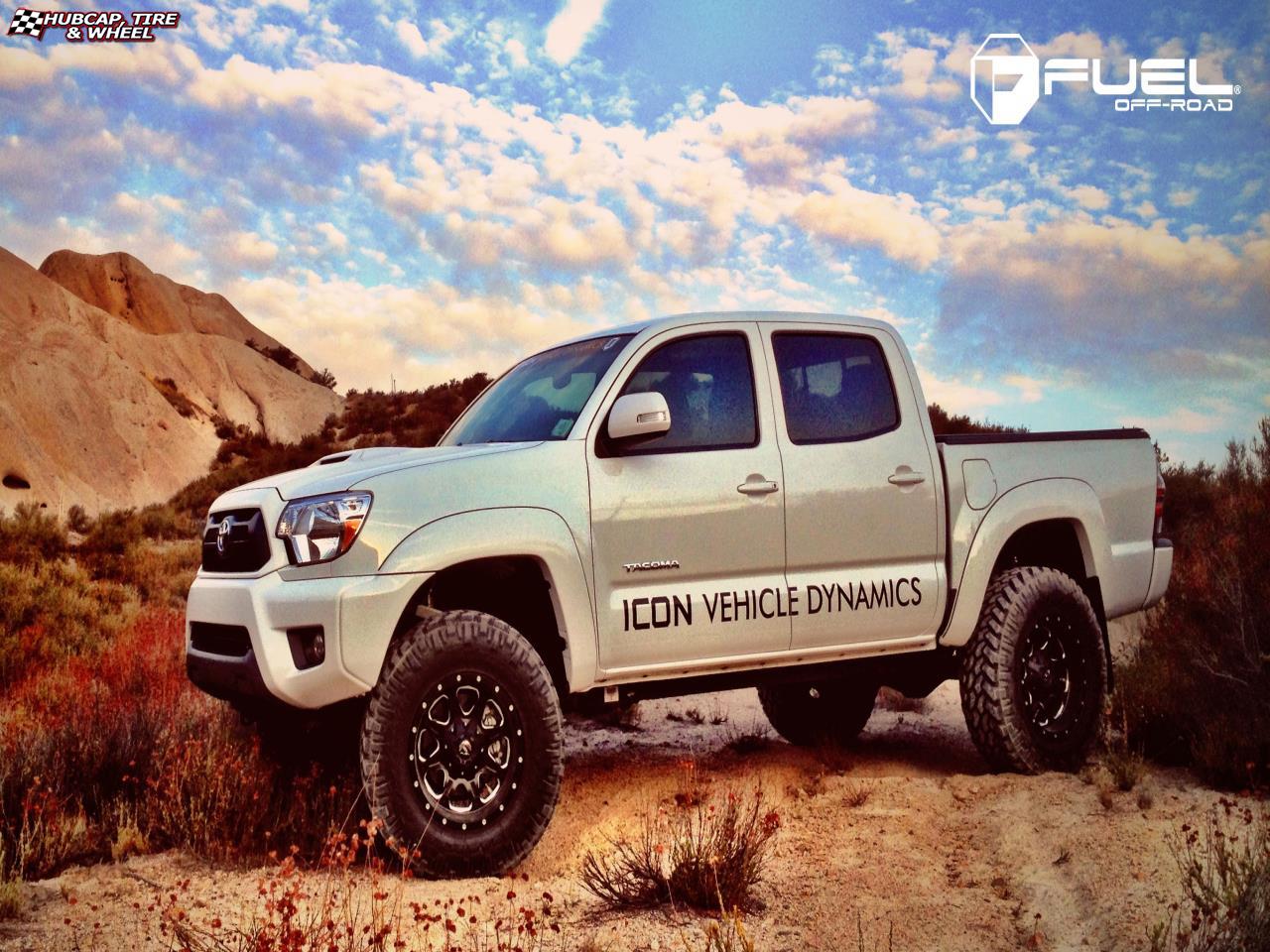 vehicle gallery/toyota tundra fuel boost d534 0X0  Matte Black & Milled wheels and rims