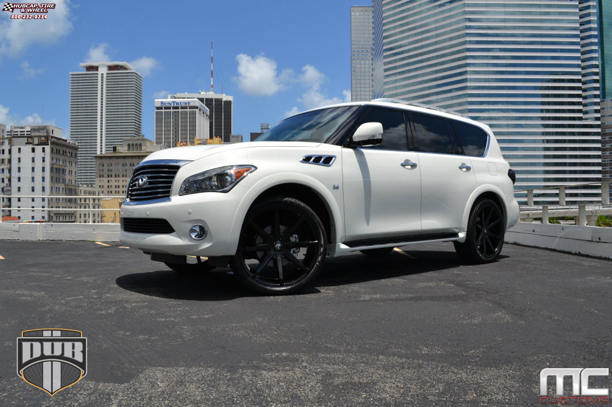 vehicle gallery/infiniti qx80 dub push s110 24X9.5  Gloss Black wheels and rims