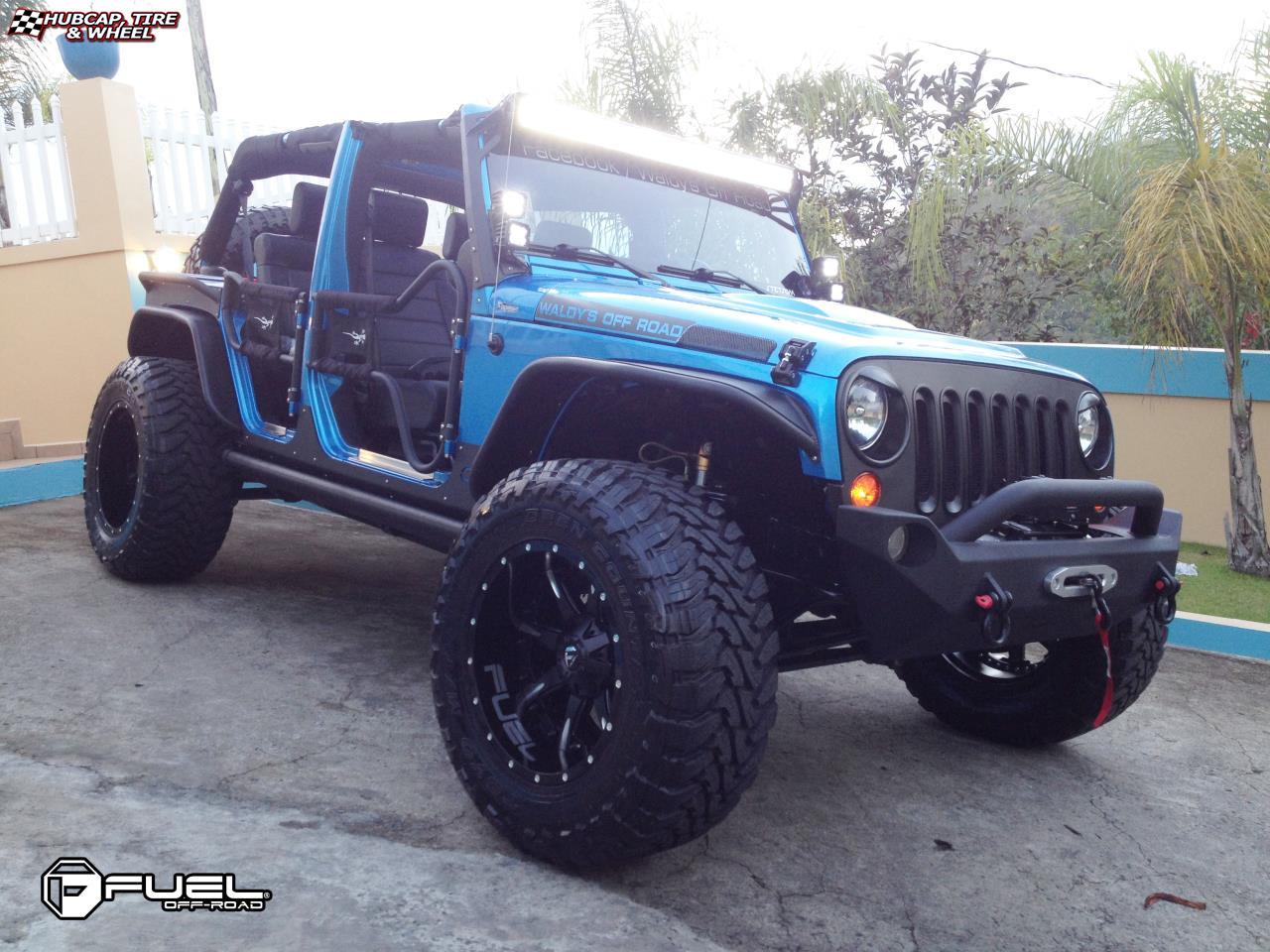 vehicle gallery/jeep wrangler fuel nutz d541 0X0  Black & Machined wheels and rims