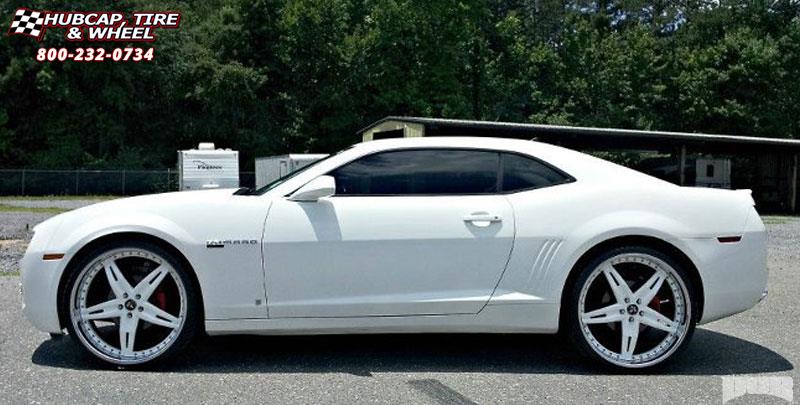 vehicle gallery/chevrolet camaro dub x14 insurrection 24X9  Black & Milled w/Red Lip Stripe wheels and rims