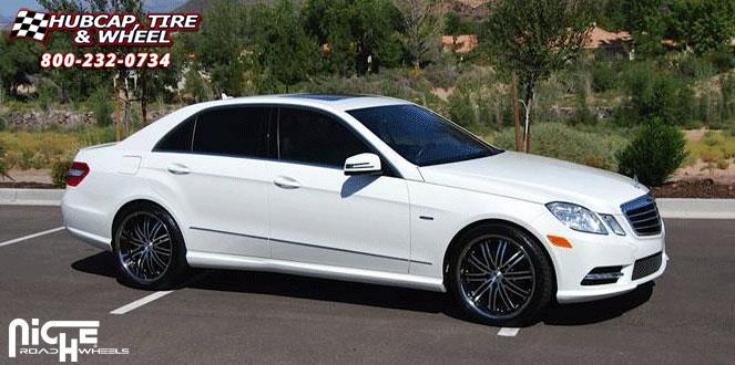 vehicle gallery/mercedes benz e class niche touring m878  Black & Machined/Chrome Rim wheels and rims