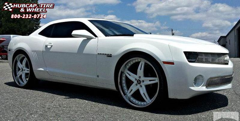 vehicle gallery/chevrolet camaro dub x14 insurrection 24X9  Black & Milled w/Red Lip Stripe wheels and rims