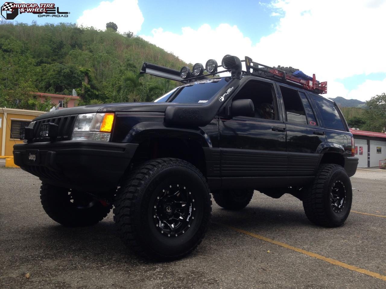vehicle gallery/jeep grand cherokee fuel lethal d567 15X10  Black & Milled wheels and rims