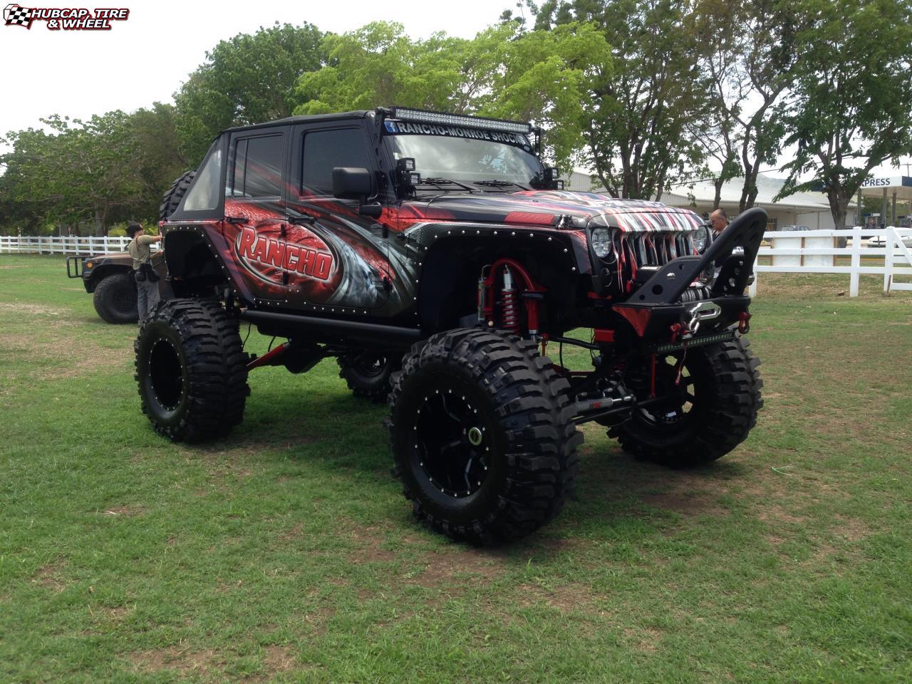 vehicle gallery/jeep wrangler fuel nutz d251 20X14  Matte Black & Milled wheels and rims