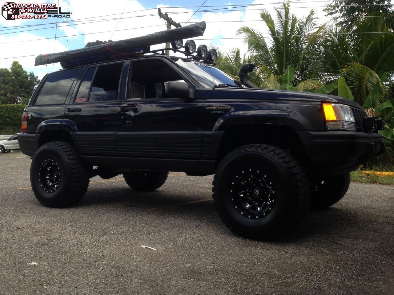 vehicle gallery/jeep grand cherokee fuel lethal d567 15X10  Black & Milled wheels and rims