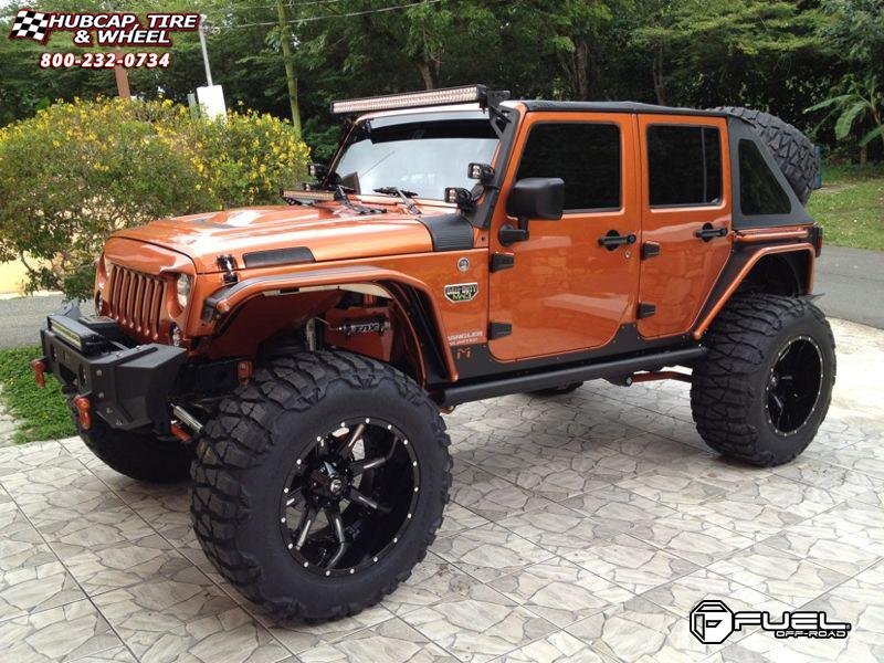 vehicle gallery/jeep wrangler fuel nutz d251 0X0  Matte Black & Milled wheels and rims