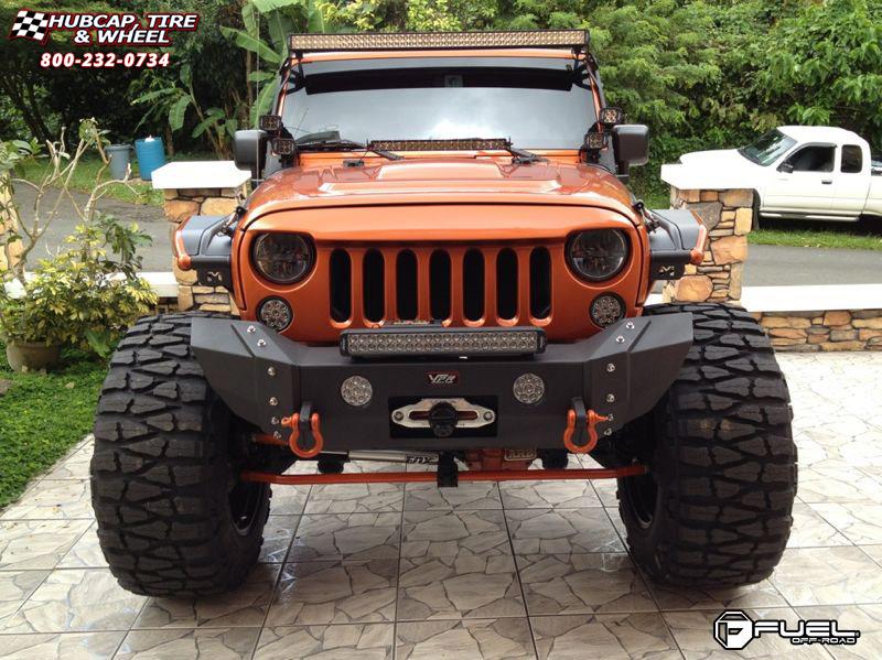 vehicle gallery/jeep wrangler fuel nutz d251 0X0  Matte Black & Milled wheels and rims