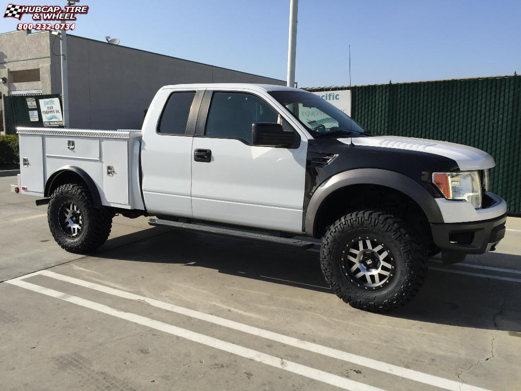 vehicle gallery/ford f 150 xd series xd128 machete x  Satin Black Machined wheels and rims