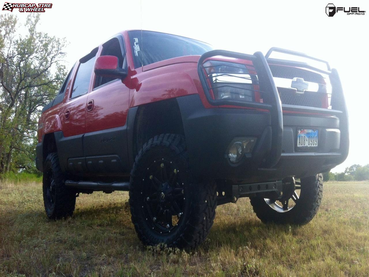 vehicle gallery/chevrolet avalanche fuel hostage d531 0X0  Matte Black wheels and rims