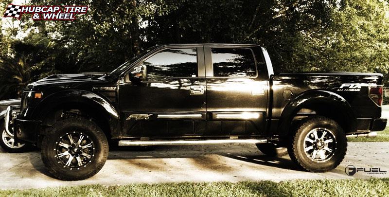 vehicle gallery/ford f 150 fuel nutz d541 20X9  Black & Machined wheels and rims