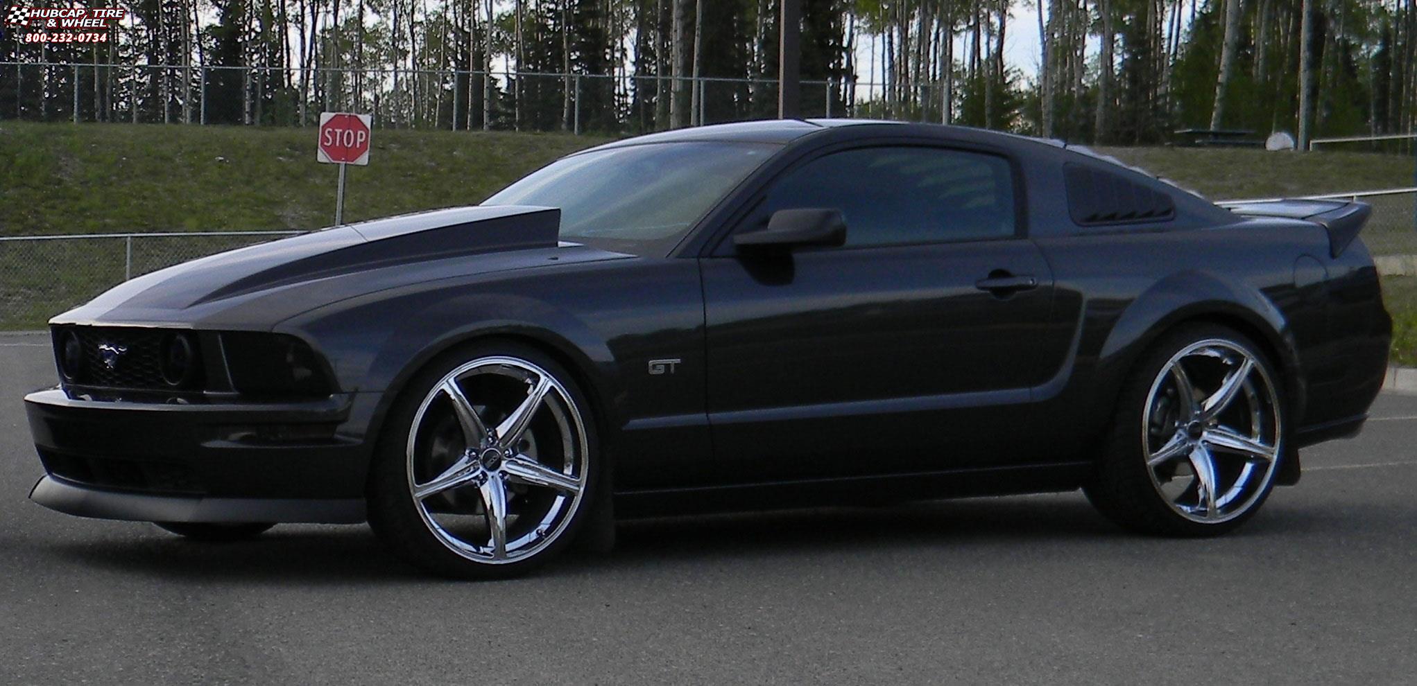 vehicle gallery/2009 ford mustang gt foose speed f135 22X0  Chrome wheels and rims