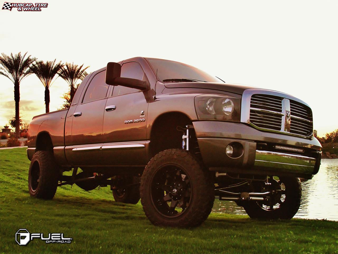 vehicle gallery/dodge ram 2500 fuel octane d509 20X12  Matte Black wheels and rims