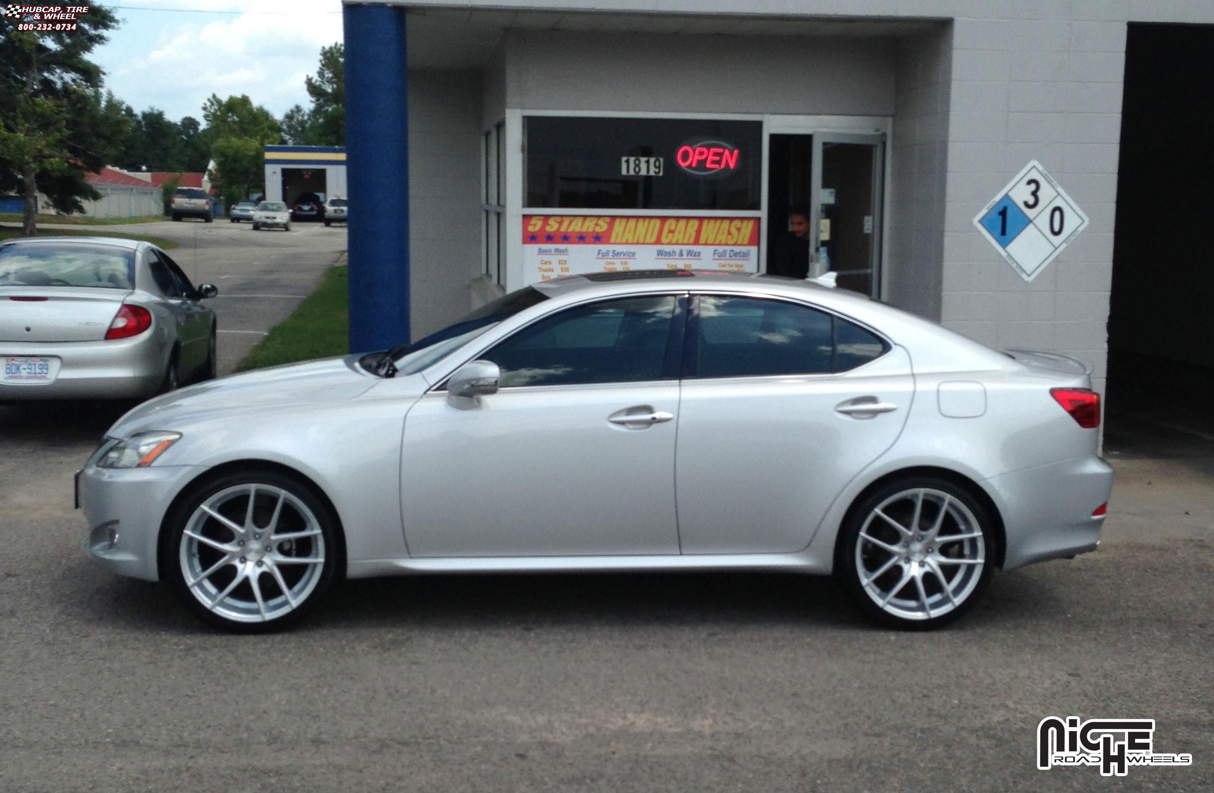 vehicle gallery/lexus is250 niche targa m131  Silver & Machined wheels and rims