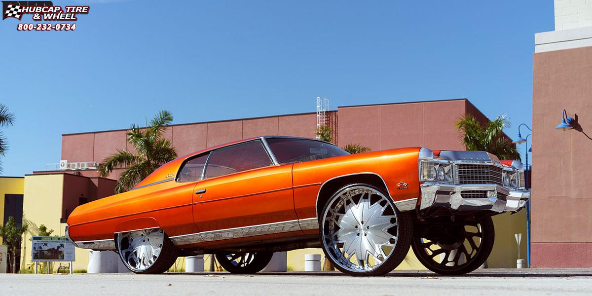 vehicle gallery/chevrolet impala dub xb7 xxx 30X9.5  Brushed Face | Hi Luster Polished Windows wheels and rims