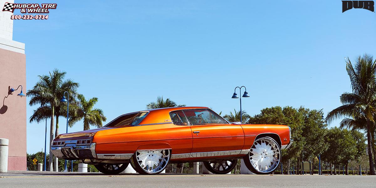vehicle gallery/chevrolet impala dub xb7 xxx 30X9.5  Brushed Face | Hi Luster Polished Windows wheels and rims