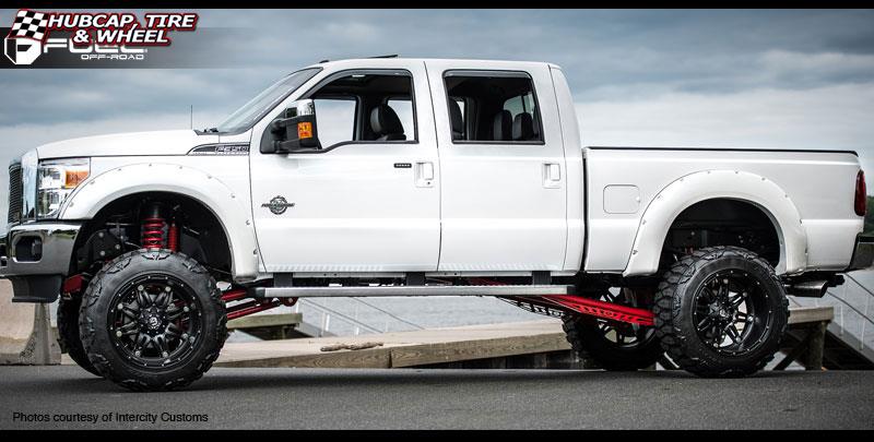 vehicle gallery/ford f 350 fuel hostage d531 22X14  Matte Black wheels and rims