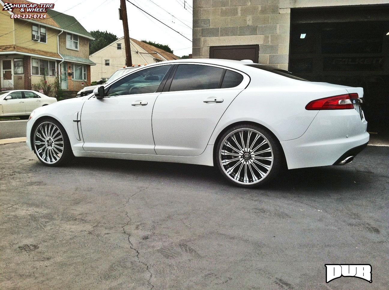 vehicle gallery/jaguar xf dub x 38  Black Machined Face wheels and rims
