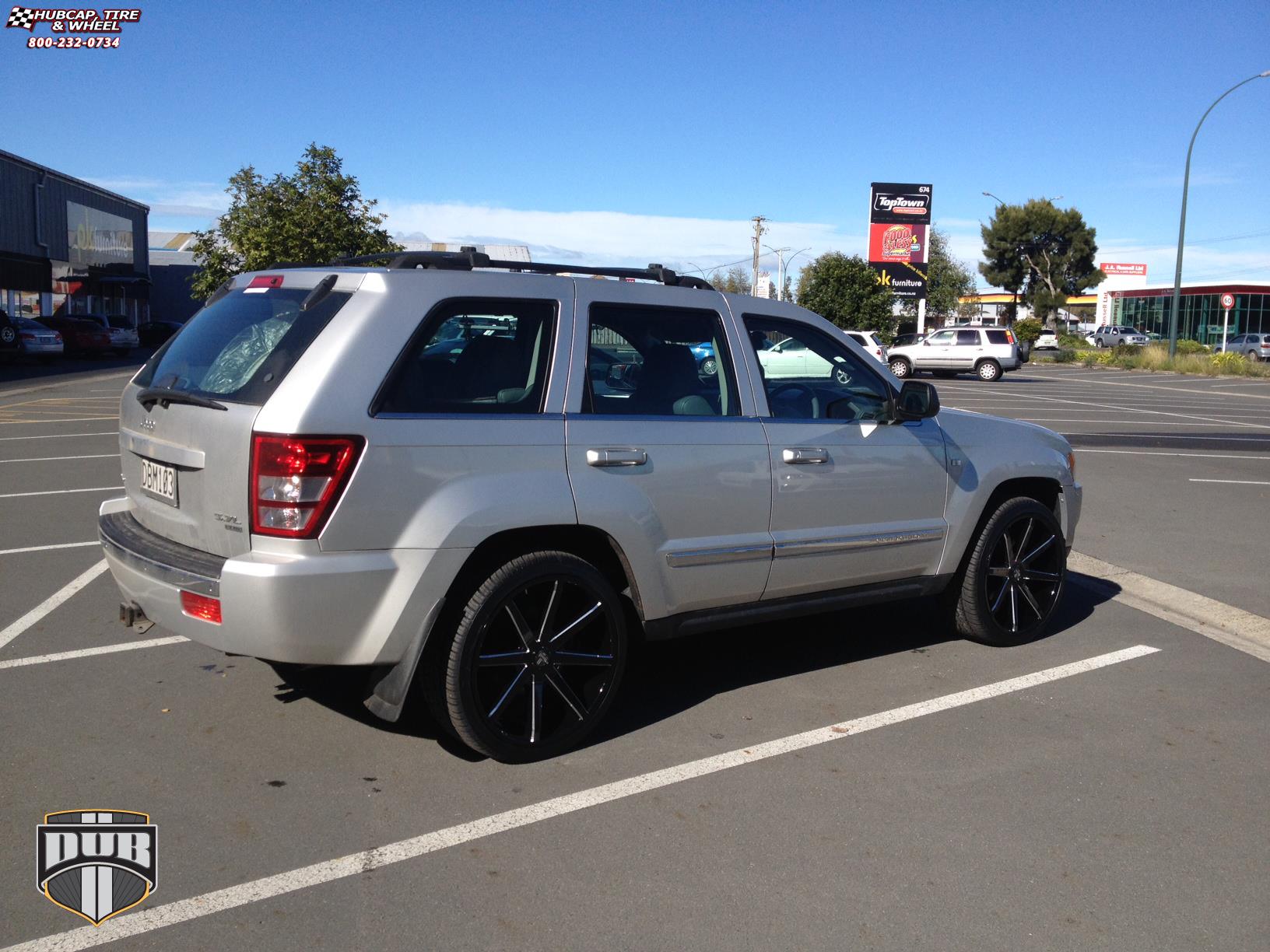 vehicle gallery/jeep grand cherokee dub push s109 22X9.5  Gloss Black & Milled wheels and rims