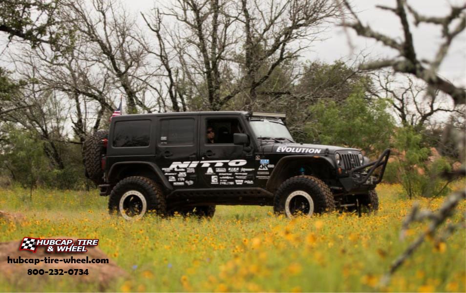 vehicle gallery/jeep wrangler atx series ax756 slab  Satin Black wheels and rims