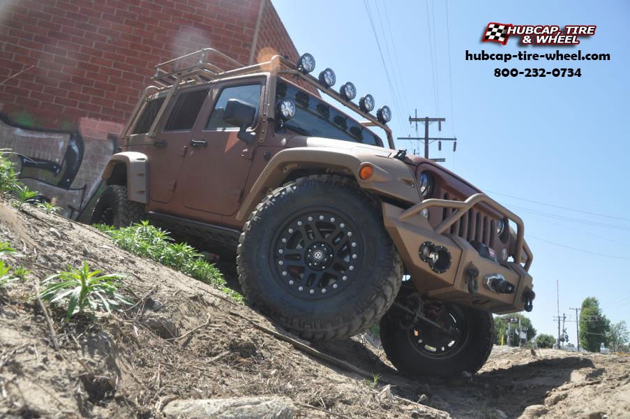 vehicle gallery/jeep wrangler atx series ax195 cornice  Textured Black Coated wheels and rims