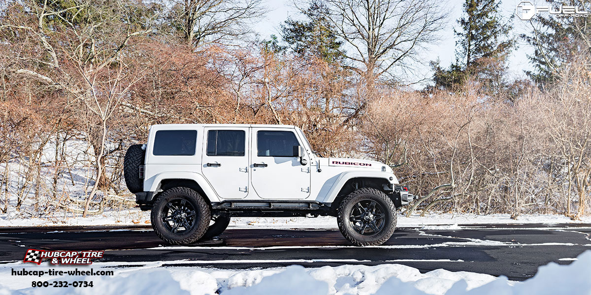 vehicle gallery/jeep wranger fuel dakar d624 20x9  Matte Black wheels and rims