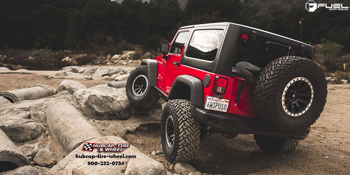 vehicle gallery/jeep wrangler fuel tactic d629 17x9  Matte Black w/ Machined Ring wheels and rims