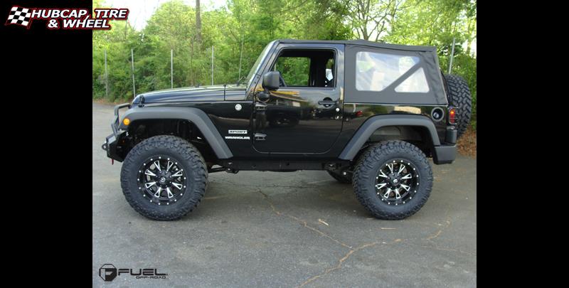 vehicle gallery/jeep wrangler fuel throttle d513 18X10  Matte Black & Milled wheels and rims
