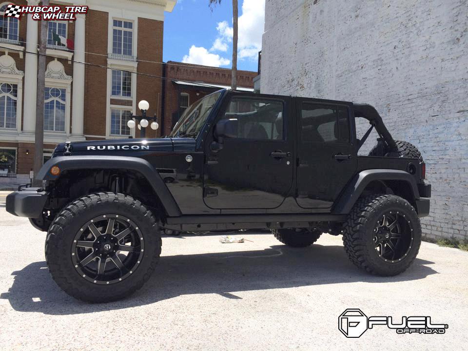 vehicle gallery/jeep wrangler fuel maverick d538 20X12  Black & Milled wheels and rims