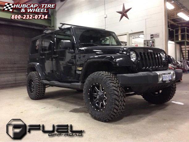 vehicle gallery/jeep wrangler fuel maverick d262 0X0  Black & Milled wheels and rims
