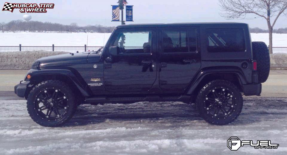 vehicle gallery/jeep wrangler fuel hostage d531 22X10  Matte Black wheels and rims