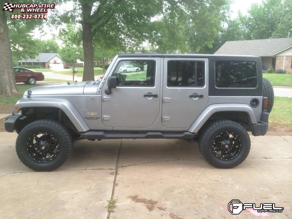 vehicle gallery/jeep wrangler fuel hostage d531 18X9  Matte Black wheels and rims