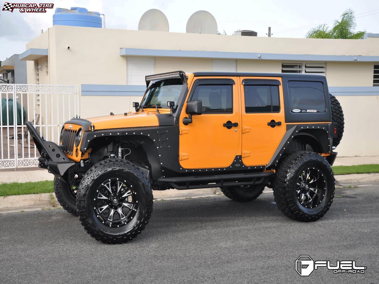 vehicle gallery/jeep wrangler fuel throttle d513 0X0 Matte Black & Milled wheels and rims