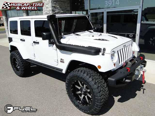 vehicle gallery/jeep wrangler fuel maverick d261 0X0  Black & Machined wheels and rims