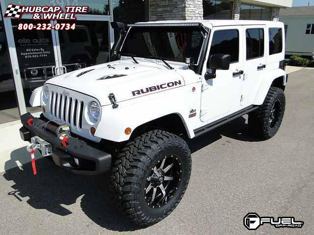vehicle gallery/jeep wrangler fuel maverick d261 0X0  Black & Machined wheels and rims